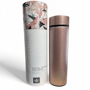 Teabloom Brew tumbler travel flask 16 oz NEW rose gold cosmopolitan tea coffee